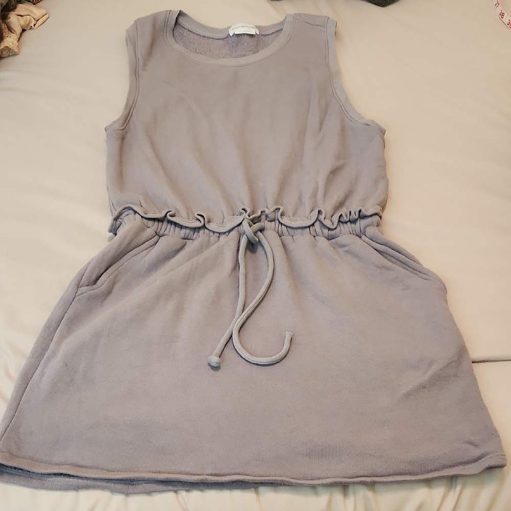 Lovers + Friends Gray Sleeveless Sundress Casual